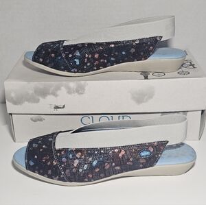 Cloud Caliber Grey Bubbles Women's Slingback Sandals